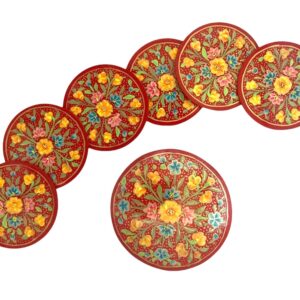 Mustard fields coaster set