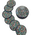 Aquamarine garden coaster set 1